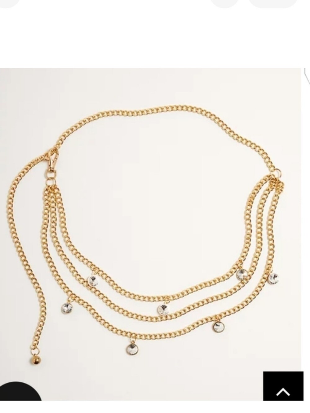 🆕✨1X/2X CHAIN BELT WITH RHINESTONE CHARMS - GOLD TONE✨
